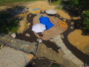 Natural stone walkway & patio at Laurie, MO